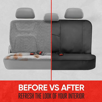 Motor Trend SpillGuard Neoprene Rear Seat Protector - Waterproof Bench Cover for Cars With Gray Stitching, Padding for Kids & Dogs - Image 7