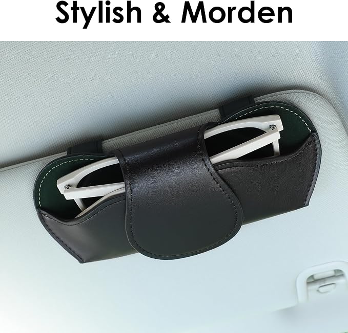 KINIVA Sunglass Clip & Holder, Magnetic Glasses Case for Car Organizer - Image 3