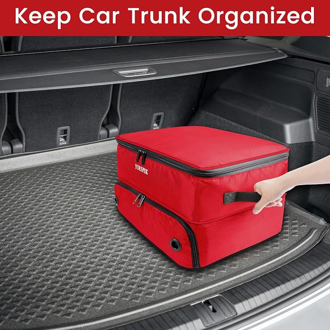 YOREPEK Golf Gifts for Men, 2 Layer Golf Trunk Organizer for 2 Pair Shoes | Waterproof Car Trunk Locker with Separate Ventilated Compartment for Balls, Tees, Clothes, Gloves, Birthday Gifts for Golfers - Image 8