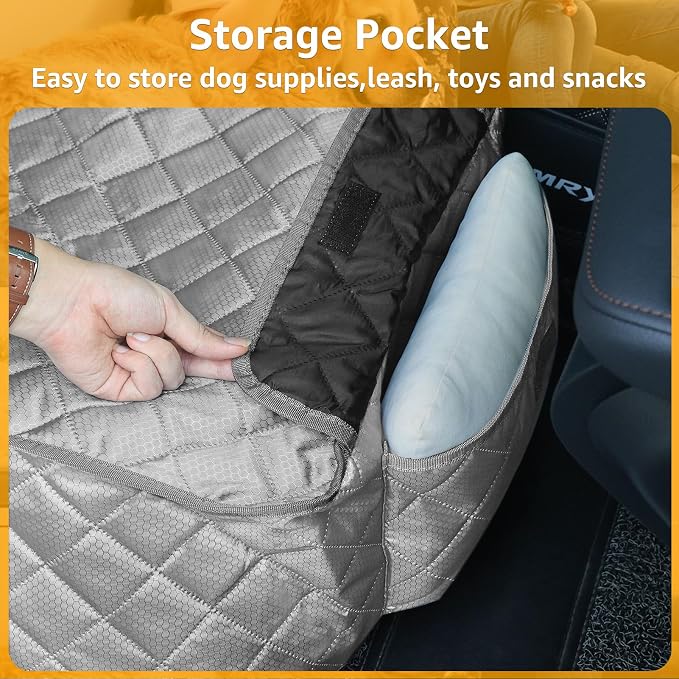 Waterproof Front Seat Car Cover 2 Pack, Full Protection | Dog Car Seat Cover with Side Flaps, Nonslip Scratchproof Captain Chair Seat Cover Fits for Cars, Trucks, SUVs, Jeep, Gray - Image 6