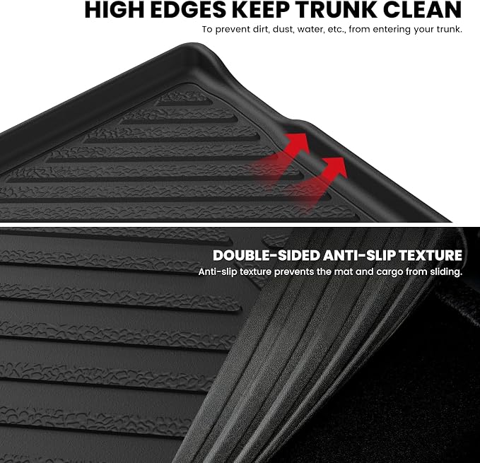 LASFIT Cargo Mat for Jeep Renegade 2015-2023 | All Weather, TPE, Custom Fit Accessories, Trunk Mat, Cargo Liner, Black - Image 4