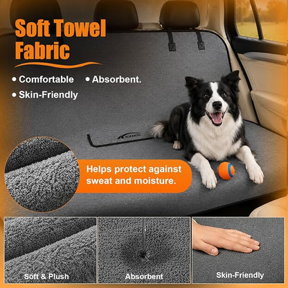 Back Seat Cover, Waterproof Non-Slip Bench Seat Protector for Cars | Sweatproof, Dual-layer Microfiber Terry Rear Seat Cover for Dogs and Kids, Fits for Cars, Vans, Trucks and SUVs - Image 3