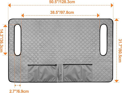 PGmoon Golf Cart Seat Covers with 4 Front Pockets & Nonskid Bottom | Universal Golf Cart Seat Towel Blanket Fits for EZGO, Yamaha, Club Car and More 2 Person Seats Golf Carts - Image 6