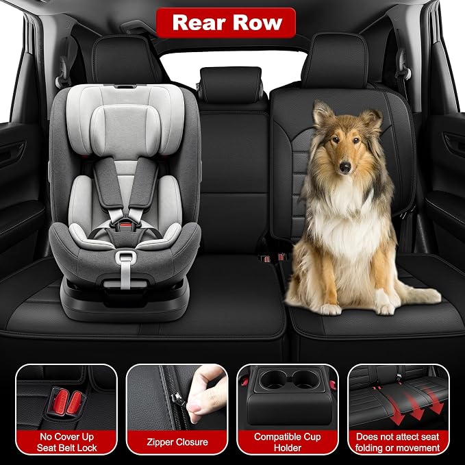 TTX LIGHTING Custom Fit Seat Covers for Honda CR-V 2023-2026 | Designed to Match Original Interior Waterproof Faux Leather Full Set for 2-Row 5 Seats Airbag Compatible - Image 7