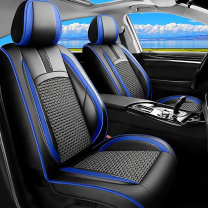 Fit Rogue Car Seat Covers for Nissan Rogue 2014-2024 2025 2026 -Upgraded Premium Breathable Cooling Ice Silk Leather Seat Covers,All-Weather Breathable Seat Cushion Protector,Full Set,Blue by Unknown