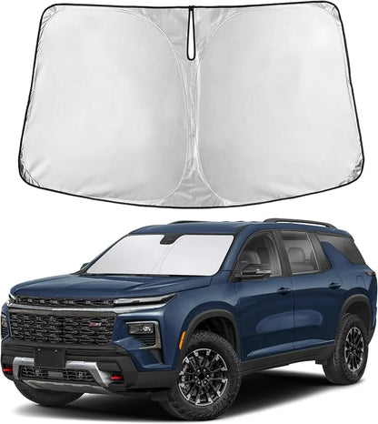 Autovir Windshield Sun Shade Fit for 2018-2021 2022 2023 Chevrolet Traverse | Sunshade, Front Car Window Shades Sun Visor, Blocks UV Rays & Heat, Car Accessories by Autovir