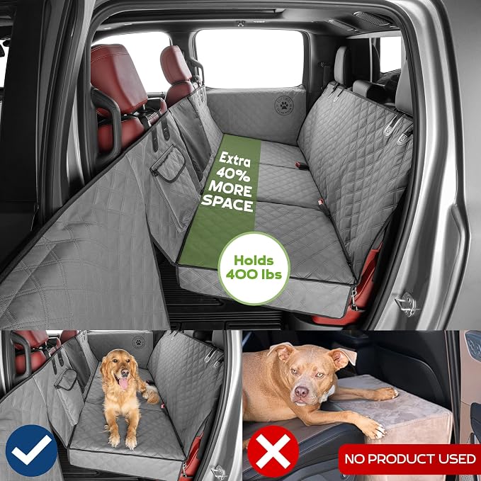 Ruff Liners XL Back Seat Extender for Dogs - As Seen on Shark Tank | Hard bottom adds 40% more space, holds up to 400 lbs, waterproof, machine-washable, heavy-duty Back Seat Cover for Dogs - Image 3