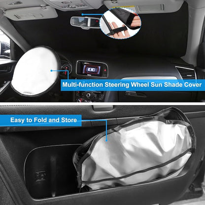 Windshield Sun Shade for 2012-2026 Tesla Model S Accessories | Full covered for windshield, Foldable & Durable, Block UV Rays, Reduce Heat, Easy to install, Keep Car Cooler - Image 4