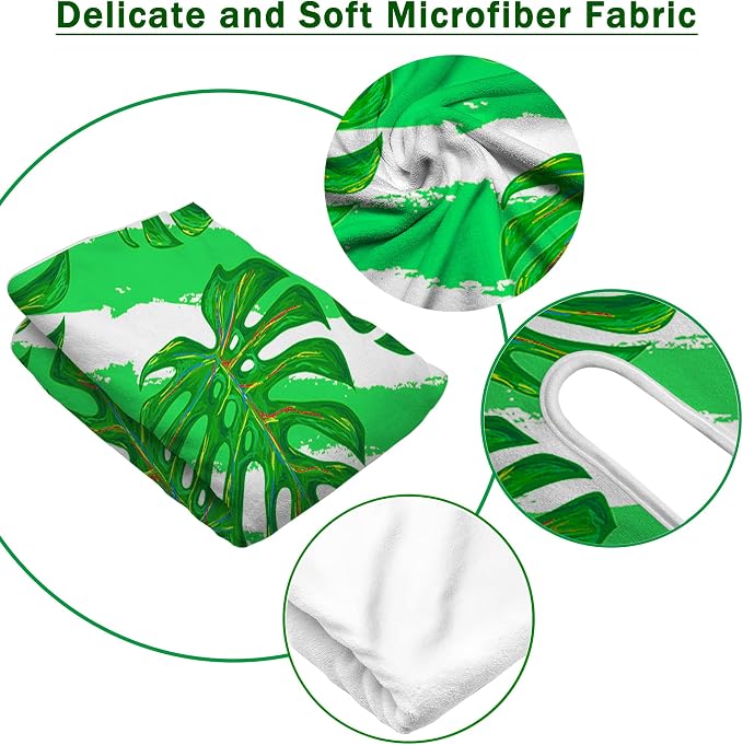 ENYORSE Golf Cart Seat Covers, Tropical Floral Seat Towel Blanket, Soft Breathable Microfiber, Keeps Seats Cool & Comfortable, 51”x31”, Fits 2 & 4 Passenger EZGO, Yamaha,Club Car Carts - Image 4