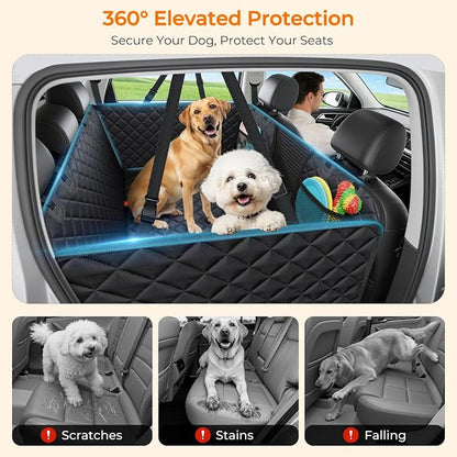 URPOWER Back Seat Extender for Dogs, Large Hard Bottom Dog Car Seat Cover | Supports 550 lbs, Stable 3-Panel Hard Bottom, Added High-Density Foam for Comfort, Waterproof 900D Oxford, 45% More Space - Image 6