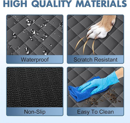 Waterproof Dog Backseat Cover for Cars, Non-Slip Pet Seat Protector,M-Grey - Image 4