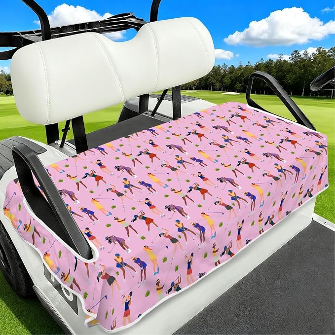 Golf Cart Seat Covers Club Car Golf Cart Accessories for Men Women Golf Carts Seat Towel Blanket 2-Seat Golf Cart Decorations by awufncksn