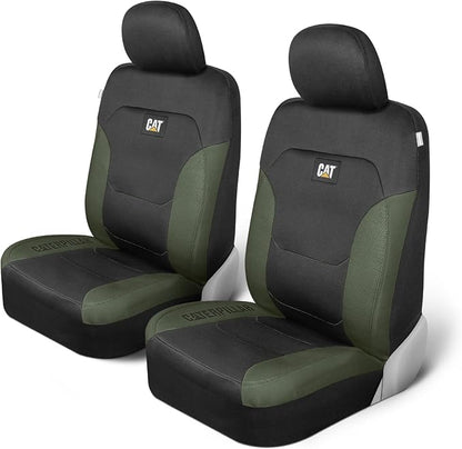 CAT Front Seat Covers for Cars (2-Pack) & 4-Piece Trim to Fit, Heavy Duty Protection, All Weather Floor Mats – Universal Fit, Waterproof Mats, Easy Install, for Trucks, SUVs, Vans, & Car Accessories - Image 2