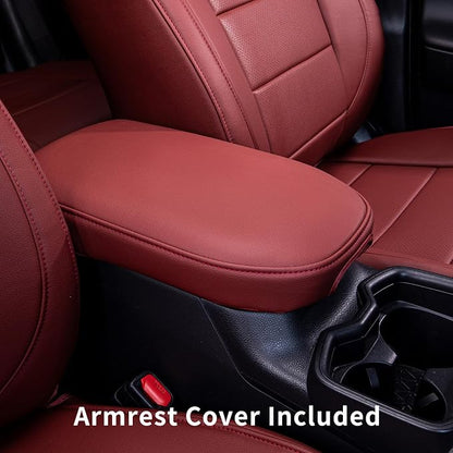 coverdream Custom Seat Covers for 2023-2026 Honda CR-V,Premium Faux Leather Car Seat Cover Set,Full Set Waterproof SUV Seat Protector,Armrest Covers Included (Wine Red) - Image 9