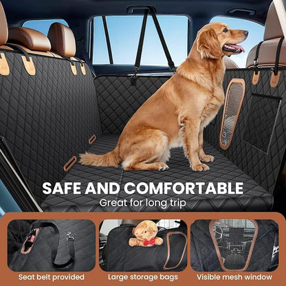 A-Pce 600D Heavy Duty Dog Car Seat Cover for Back Seat, 2026 Upgraded | Hard Bottom Back Seat Extender for Pets- Holds 600lbs, Waterproof Scratch Proof Nonslip Dog Hammock for Cars Trucks and SUVs - Image 5