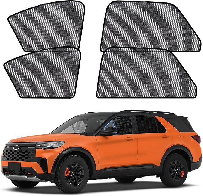 ZATOOTO Car Window Shades for Ford Explorer 2020-2024,Breathable&Visibility | Anti-glare, Fresh Air, Insulate Heat and UV, Metal Frame Fit, Car Privacy Curtains, Sleep Camping Breastfeed - Image 7