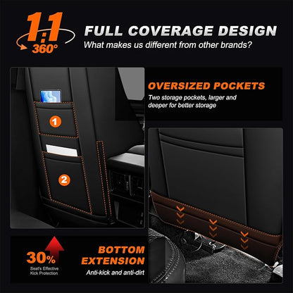 Custom Fit Seat Covers for Toyota 4Runner 2025 2026 | Full Set Faux Leather Car Seats Cover for 4Runner Accessories Black&Gray(5 Seats Model Only) - Image 5