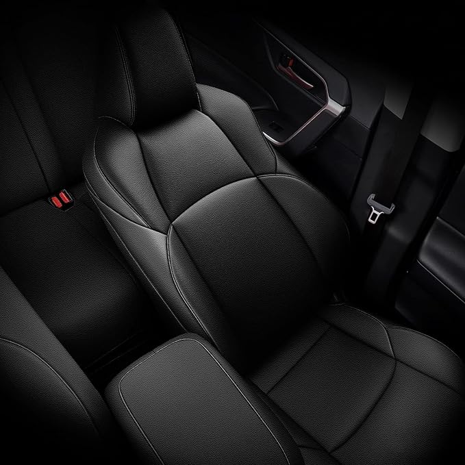 Custom Fit Seat Covers for Toyota C-HR 2018-2022 Full Set Black | CHR Seat Covers, Premium Faux Leather, Breathable, Compatible Airbag, Scratch Resistant, Customized Seat Cushion Protectors - Image 6