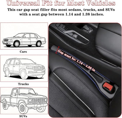 Car Seat Gap Filler Organizer of 2, 2 in 1 Car Gap Filler(Beige) | Universal Gap Filler with Storage Pockets, No Drop Seat Guard for Phones Keys Cards,Car Accessories for Most Cars Trucks SUVs - Image 6