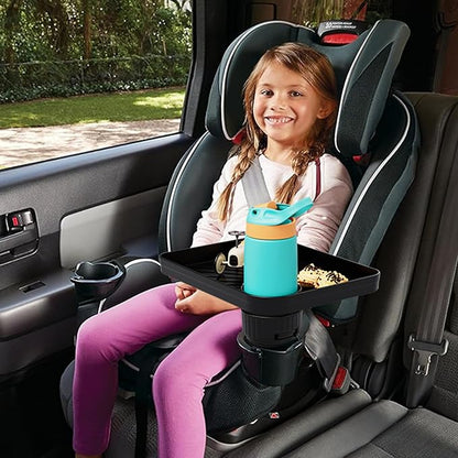 Car Seat Tray for Kids Fits 3.1'-3.5'Cup Holders (1, Large Base) | 360°Rotated, Expandable Base, Large Tray for Toys/Books/Snacks, Durable and Safe Material, Kids Travel Essentials - Image 5