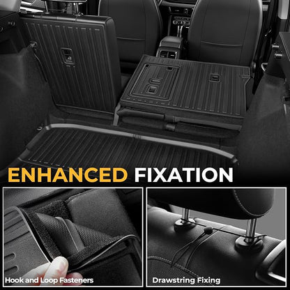 Floor Mats for 2022-2026 Volkswagen Taos FWD Accessories | Full-Coverage Mats Set with Cargo Liner & Backrest Mat, Odorless & Durable, All-Weather Protection, 3D Laser Fit, Quick Setup - Image 4