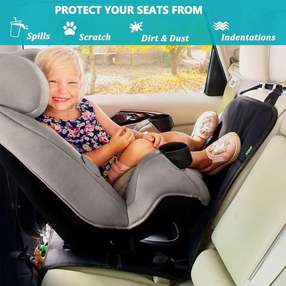 PIDO Car Seat Protector for Child Car Seat with Thick Padding, Black/Red | Waterproof, Non-Slip Backing, No Imprint, Carseat Protector Cover, Protect Leather Seats - Image 3