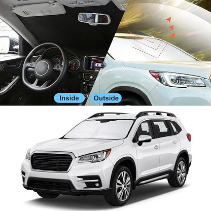 Front Windshield Sun Shade Foldable Car Front Window Sun Shade Windshield Shade Custom Fit for 2019-2025 2026 Su-baru Ascent Block UV Rays Accessories Heat Keep Cooler - Image 5