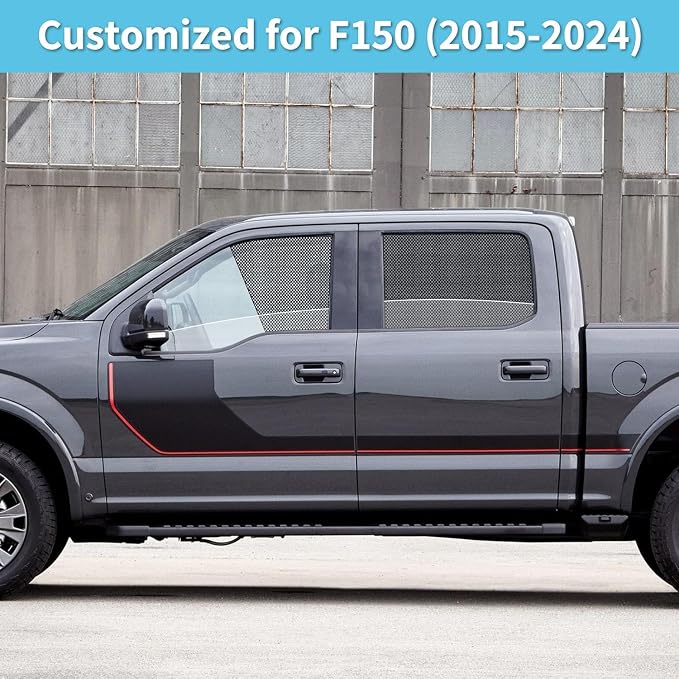 Car Window Shades for F150 (2015-2024) - Rear 2pcs Shade for Baby | Breathable Mesh Car Privacy Window Covers, UV Protection and Heat Insulation for Road Trips, Napping, Camping - Image 2