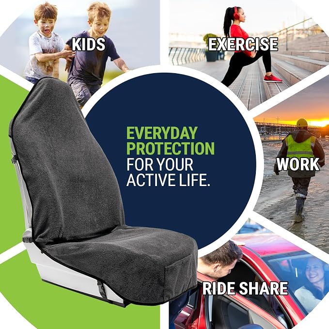 Season Guard Waterproof Towel Seat Cover, Universal Fit Non-Slip Font Cover - Image 3