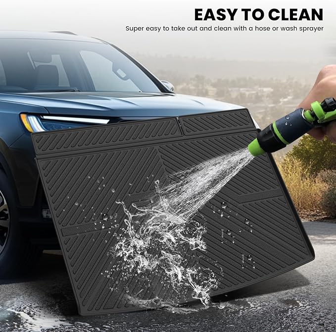 LASFIT Trunk Mat for Chevy Suburban/GMC Yukon XL/Escalade ESV 2021-2026 | Only with 3rd Row Backrest Mat; Only Yukon XL, Not Yukon/Only Escalade ESV, Not Escalade; Edge to Edge Coverage,Easy to Wash - Image 5