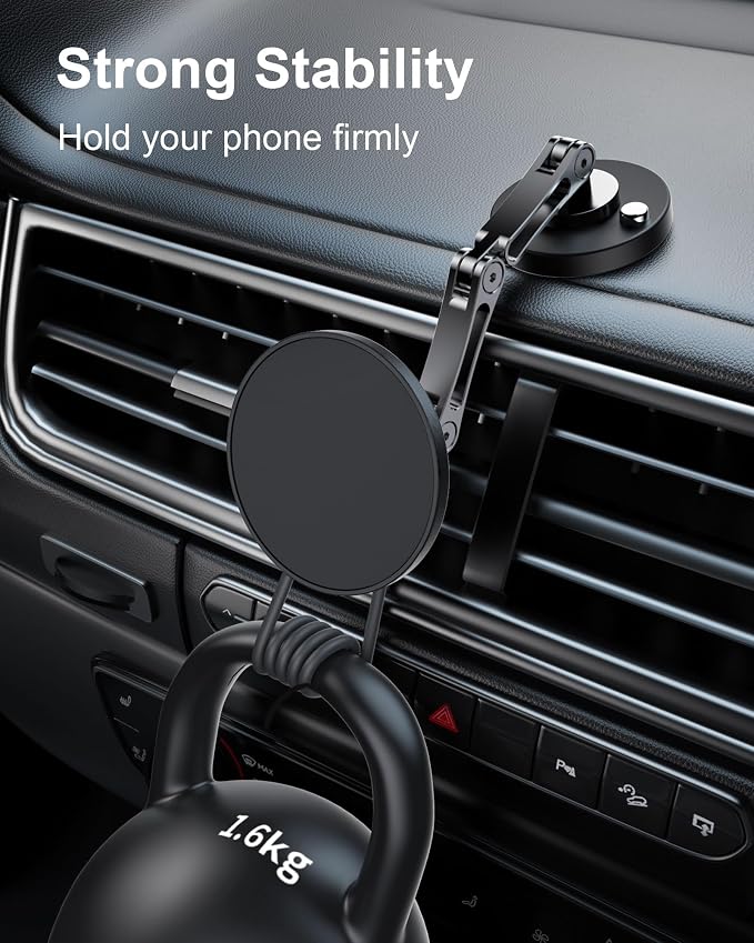 ZBF Magnetic Car Phone Holder Mount (360° Rotation) Cell Phone Car Holder, Phone Mount for Car Windshield Dashboard Hand Free Mount for iPhone 17 16 15 14 13 Pro Max All Smartphones - Image 7