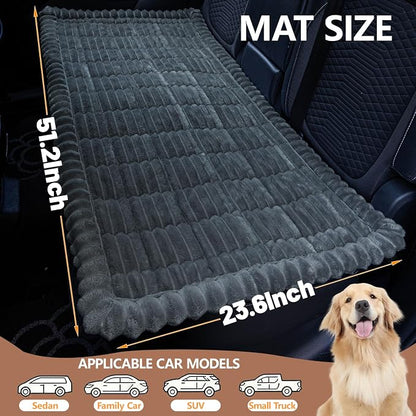 Dog Car Seat Waterproof Bed Cover Back Seat Dark Gray 23.6”x51” | Nonslip Soft Comfortabl Pet Bed Mat Car Blanket for Travel Backseat Extender Seat Covers Dog Bed for Cars Trucks and SUVs - Image 4