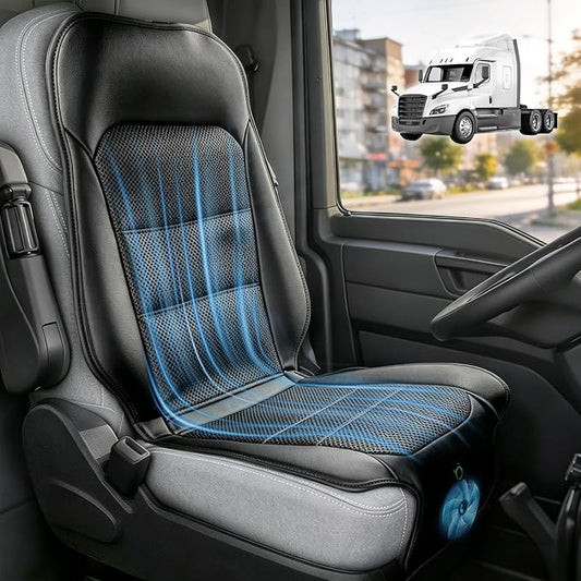 3-Speed Cooling Car Seat Cover Front Seats with Weight Sensing for Car SUV | 12V Air-Cooled Car Seat Cushion with Weight Sensing, Universal Fit for Summer Truck Office, Non-Slip Breathable 3D Mesh by EnjoyaCoolingSummerInCar