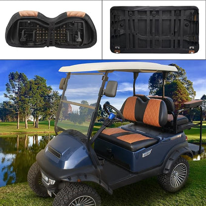 NOKINS Golf Cart Diamond Vinyl Seat Covers Fits Club Car Precedent 2004-UP | OEM Standard Front Seat Cushion,No Nails Required - Image 3