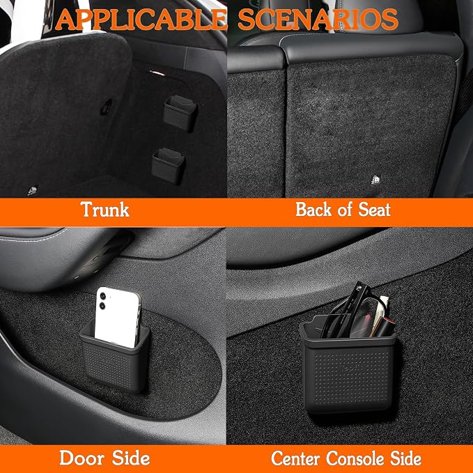 for Tesla Model 3 Model Y Accessories Center Console Organizer Tray Storage Box Cell Phone Pocket Silicone Hook Bag Sunglasses Holder Coin Case for Flocking - Image 5