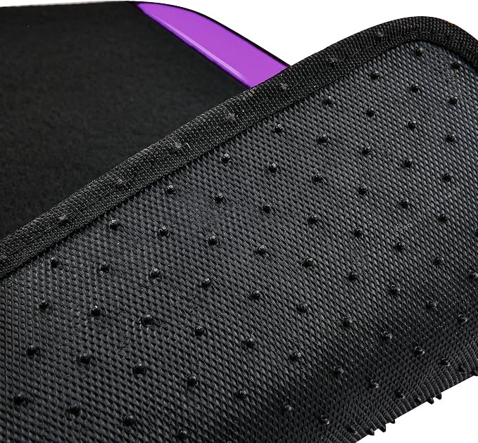 CAR PASS Jelly Waterproof Universal Fit Car Floor Mats, Girly Car Carpet Mats with Anti-Slip Nibbs Backing & Driver Heel Pad Fit for SUV, Vans, sedans, Trucks,Cute car mats of 4pcs for Women (Purple) - Image 6