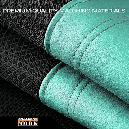 Skechers Work Seat Covers, Leather Car Seat Covers 5-Times Stronger Built-in Webbing, Oxford Fabric Seat Cover Full Sets, Airbag Compatible, Automotive Comfort for Cars, Trucks, SUVs,Mint - Image 6