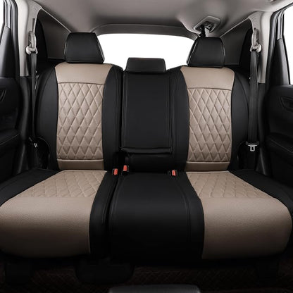 EKR Car Seat Covers for Honda CRV 2017-2022 Leatherette Full Set | Custom Fit for Honda CRV 2017 2018 2019 2020 2021 2022,Factory-Style Interior Upgrade,Full Wrap,Faux Leather(Red/Black) - Image 6