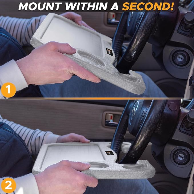 EcoNour Car Tray for Laptop Mount with Pen Holder | Food Tray for Eating with Drinks Holder | Multipurpose Travel Car Accessories | Car Tray for Laptop Mount with Pen Holder | Food Tray for Eating with Drinks Holder | Multipurpose Travel Car Accessories - Image 4