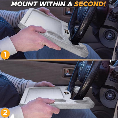 EcoNour Car Tray for Laptop Mount with Pen Holder | Food Tray for Eating with Drinks Holder | Multipurpose Travel Car Accessories | Car Tray for Laptop Mount with Pen Holder | Food Tray for Eating with Drinks Holder | Multipurpose Travel Car Accessories - Image 4