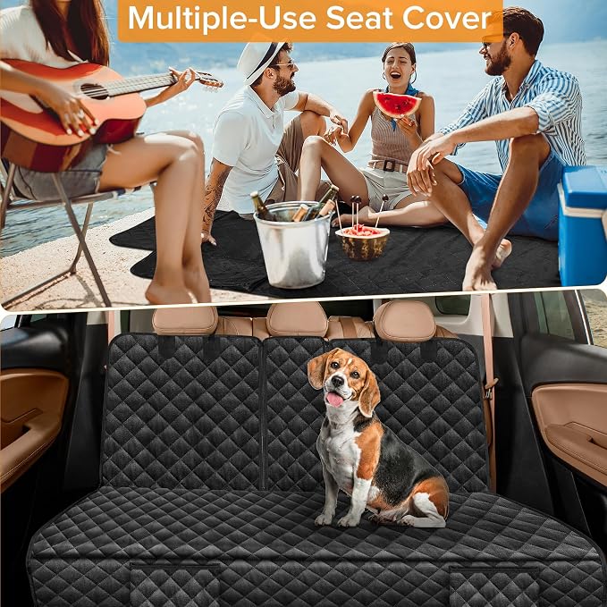 Dog Car Seat Cover for Back Seat for Jeep Grand Cherokee/Grand Cherokee L | 2011-2025 2026 2027 Accessories Waterproof Pet Bench Rear Seat Backseat Covers Protector SUV Non-Slip Black - Image 8