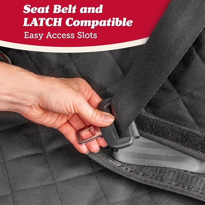 Lusso Gear Car Seat Protector for Baby Car Seat (Bench Seat Cover) - Waterproof - Thick Padding - Protects Fabric or Leather Seats (Black) - Image 6