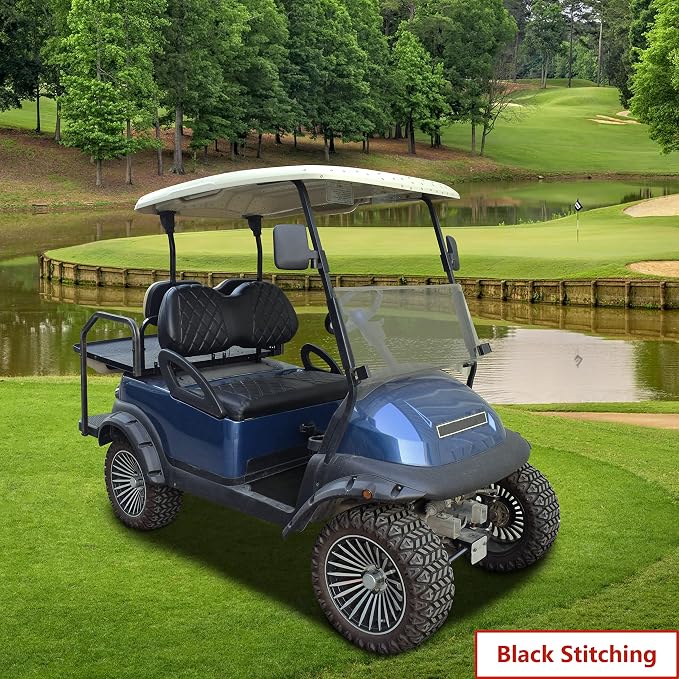 NOKINS Golf Cart Diamond Front Seat Covers for Club Car Precedent | Durable Vinyl Build；UV Resistant；All-Weather Protection - Image 5