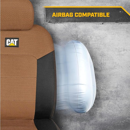 Cat® MeshFlex Automotive Seat Covers for Cars Trucks and SUVs (Set of 2) – Beige Car Seat Covers for Front Seats, Truck Seat Protectors with Comfortable Mesh Back, Auto Interior Covers | Airbag Compatible Interior Protection for Trucks, Suv, and Cars –... - Image 7