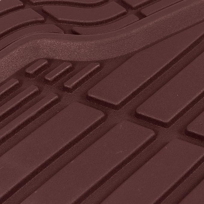 CAT® ToughRide™ Heavy-Duty 4 Piece Burgundy Floor Mats for Cars - Trim to Fit All-Weather Rubber Car Mats Full Set - Truck Mats & Cars Floor Mats - Interior Accessories for SUVs & Car Rug Protection - Image 6