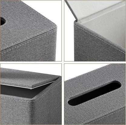 Rectangle Tissue Box Cover with Magnetic Closure, Inner Height 3.9" | 2 Different Sizes, PU Leather Tissue Box Cover, Decorative Rectangular Tissue Holder for Bathroom Nightstand Car Office - Image 7