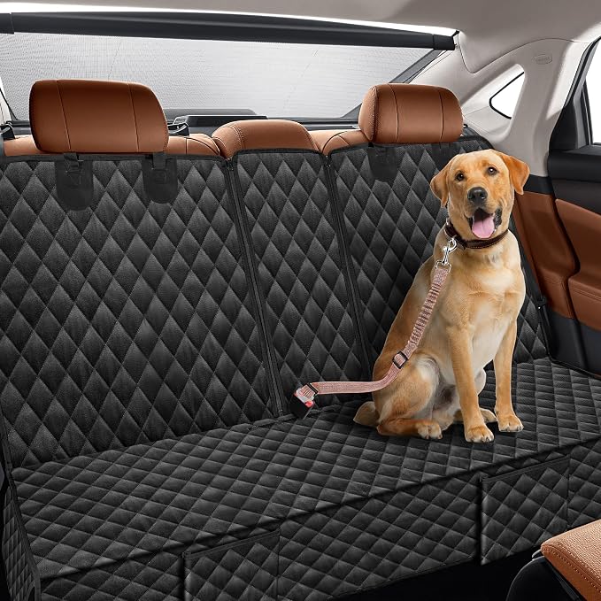 Dog Car Seat Cover for Back Seat for Jeep Grand Cherokee/Grand Cherokee L | 2011-2025 2026 2027 Accessories Waterproof Pet Bench Rear Seat Backseat Covers Protector SUV Non-Slip Black - Image 3
