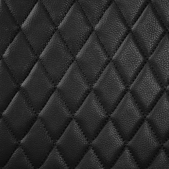 CAR PASS Faux Leather Back Seat Cover, Universal Quilting Waterproof Bench Rear Seat Cover Universal car seat Cover Fit 95% Automotive Interior Covers for Sedans SUVs Vans Small Trucks, All Black - Image 7