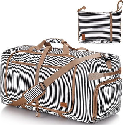 100L EXTRA LARGE Foldable Waterproof Travel Duffle Bag for Men and Women | with Shoe Compartment, Duffel for Weekender Gym Sport, Tear Resistant, Polyester by Urtala
