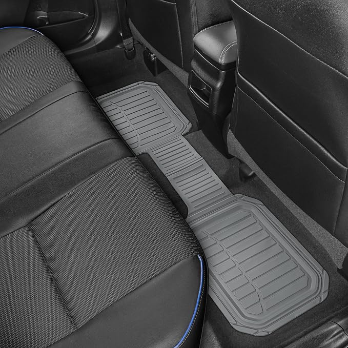 Motor Trend 943-GR FlexTough Defender Car Floor Mats -Next Generation Deep Dish Heavy Duty Contour Liners for Car SUV Truck & Van-All Weather Protection, Trim to Fit Most Vehicles Gray - Image 11